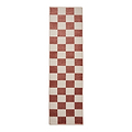 Plum Norwood Checkerboard Runner Rug from Roseland Furniture