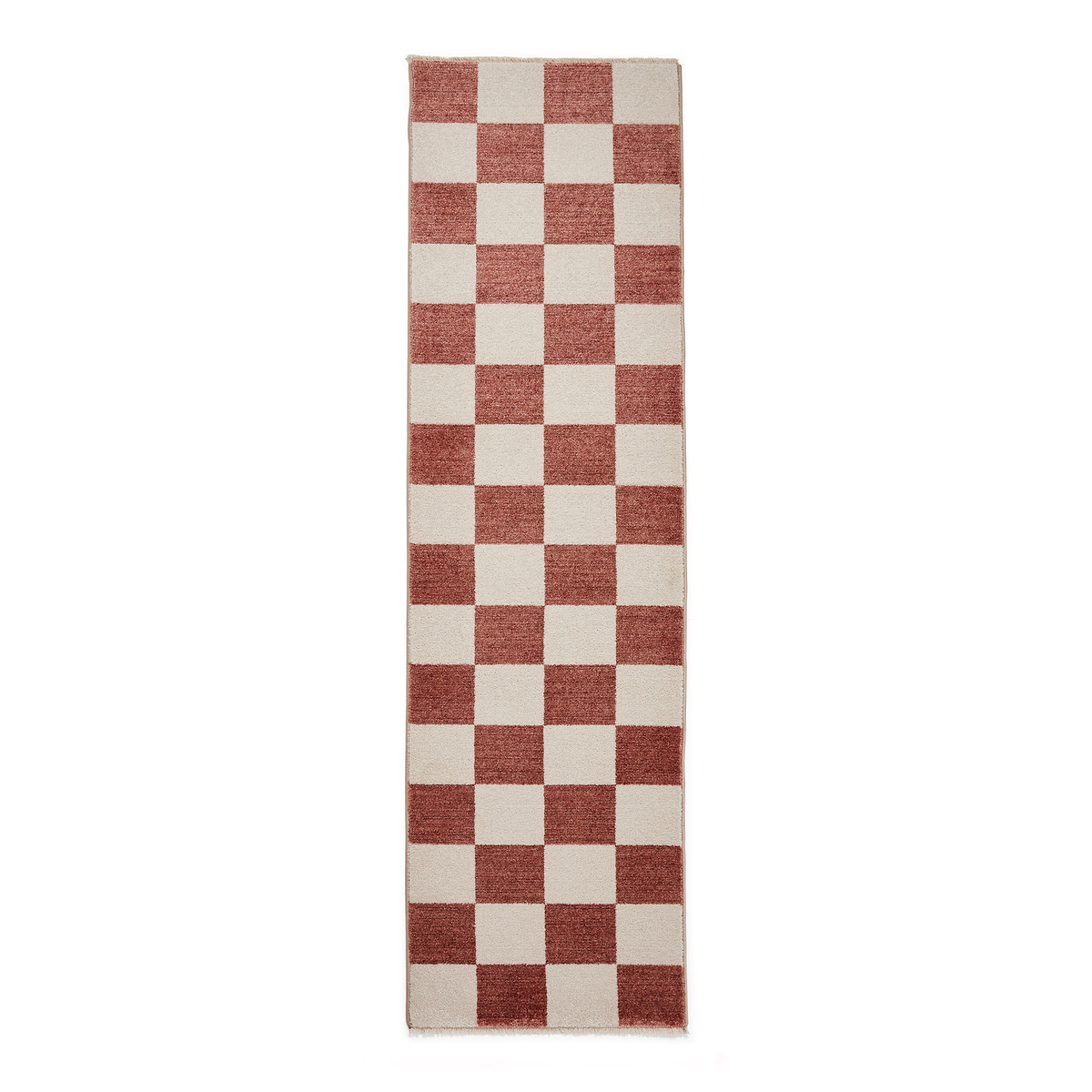 Plum Norwood Checkerboard Runner Rug from Roseland Furniture