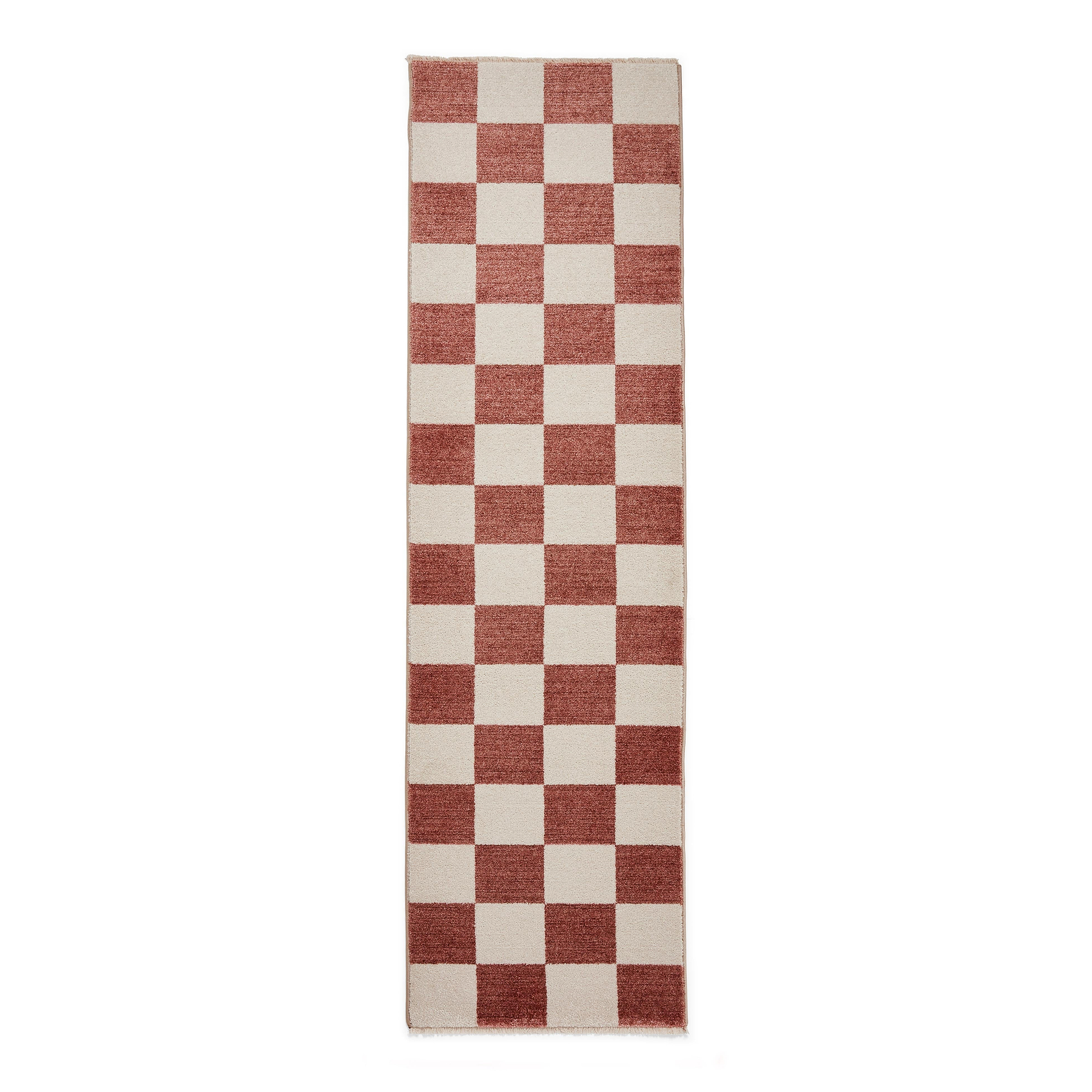 Plum Norwood Checkerboard Runner Rug from Roseland Furniture