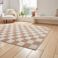 Beige Norwood Checkerboard Rug from Roseland Furniture
