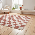 Plum Norwood Checkerboard Rug from Roseland Furniture