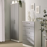 Blakely Grey and White 4 Piece Bedroom Set from Roseland