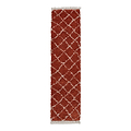 Rust Willow Shaggy Tasselled Diamond Runner Rug from Roseland Furniture