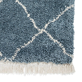 Blue Willow Shaggy Tasselled Diamond Rug from Roseland Furniture