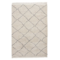Cream Willow Shaggy Tasselled Diamond Rug from Roseland Furniture