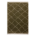 Green Willow Shaggy Tasselled Diamond Rug from Roseland Furniture