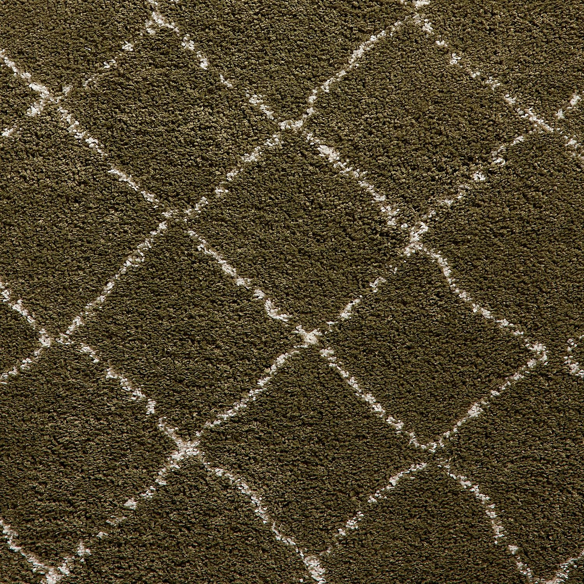 Green Willow Shaggy Tasselled Diamond Rug from Roseland Furniture