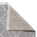Grey Willow Shaggy Tasselled Diamond Rug from Roseland Furniture