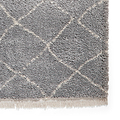 Grey Willow Shaggy Tasselled Diamond Rug from Roseland Furniture