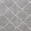 Grey Willow Shaggy Tasselled Diamond Rug from Roseland Furniture