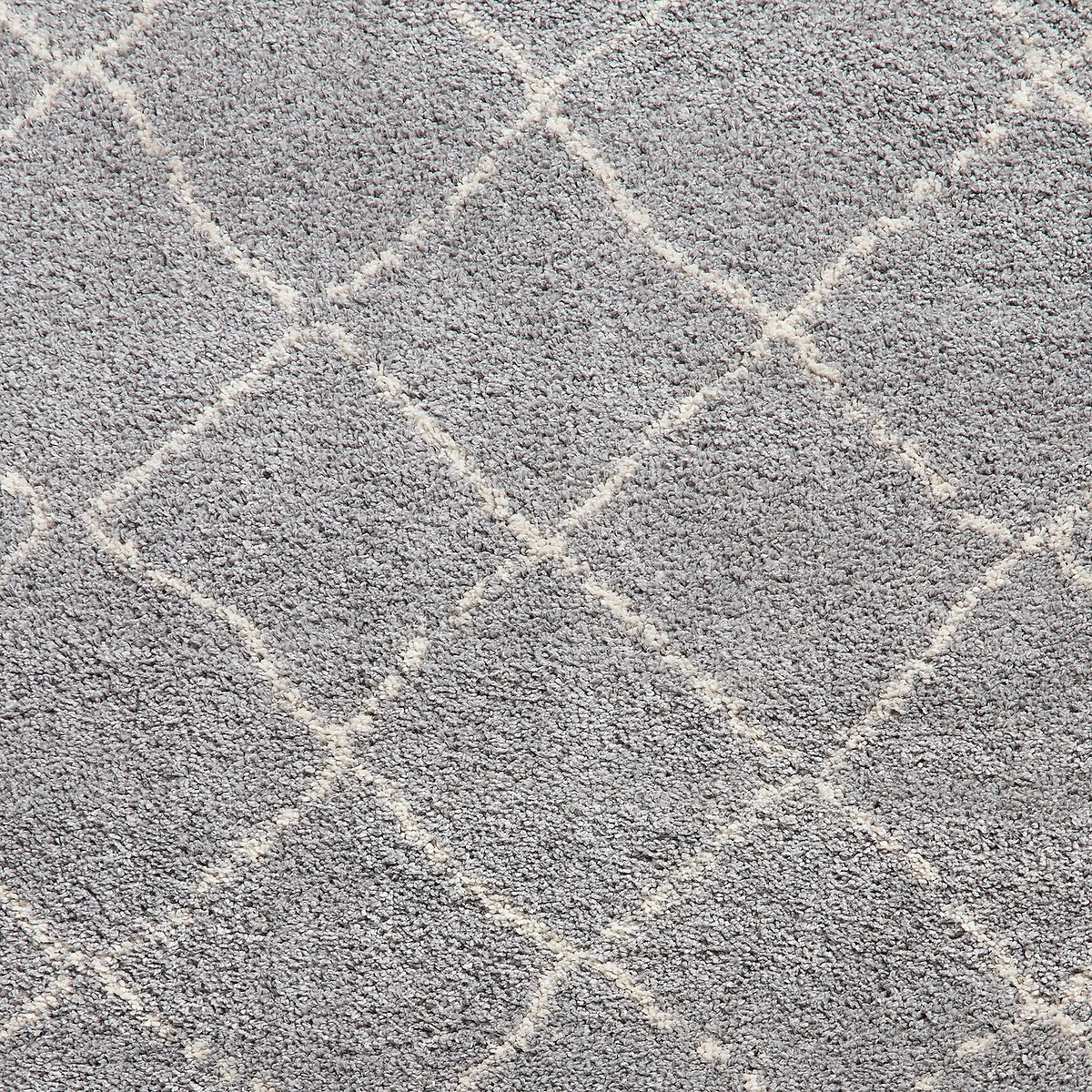 Grey Willow Shaggy Tasselled Diamond Rug from Roseland Furniture