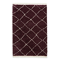 Purple Willow Shaggy Tasselled Diamond Rug from Roseland Furniture