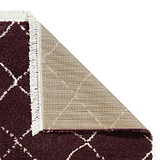 Purple Willow Shaggy Tasselled Diamond Rug from Roseland Furniture