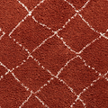 Rust Willow Shaggy Tasselled Diamond Rug from Roseland Furniture