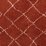 Rust Willow Shaggy Tasselled Diamond Rug from Roseland Furniture