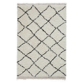 Black Willow Shaggy Tasselled Diamond Rug from Roseland Furniture