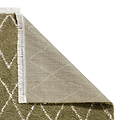 Green Edie Boho Diamond Shaggy Rug from Roseland Furniture