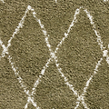 Green Edie Boho Diamond Shaggy Rug from Roseland Furniture