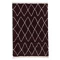 Purple Edie Boho Diamond Shaggy Rug from Roseland Furniture