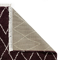 Purple Edie Boho Diamond Shaggy Rug from Roseland Furniture