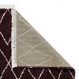 Purple Edie Boho Diamond Shaggy Rug from Roseland Furniture