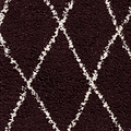 Purple Edie Boho Diamond Shaggy Rug from Roseland Furniture