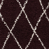 Purple Edie Boho Diamond Shaggy Rug from Roseland Furniture