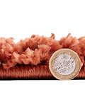 Red Edie Boho Diamond Shaggy Rug from Roseland Furniture