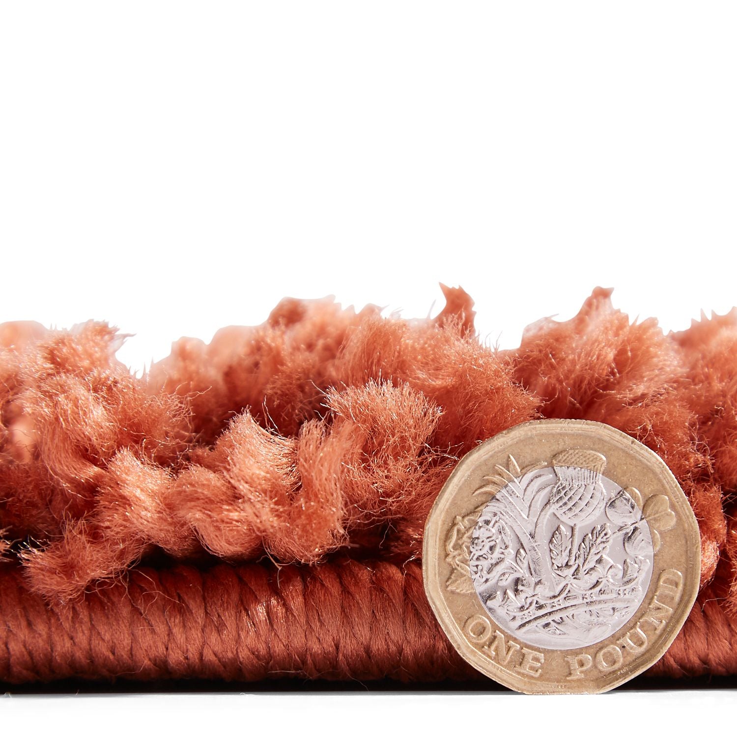 Red Edie Boho Diamond Shaggy Rug from Roseland Furniture
