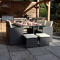 Cannes Grey Rattan 10 Seater Cube Sining Set from Roseland Furniture