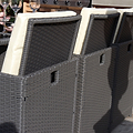 Cannes Grey Rattan 10 Seater Cube Sining Set from Roseland Furniture