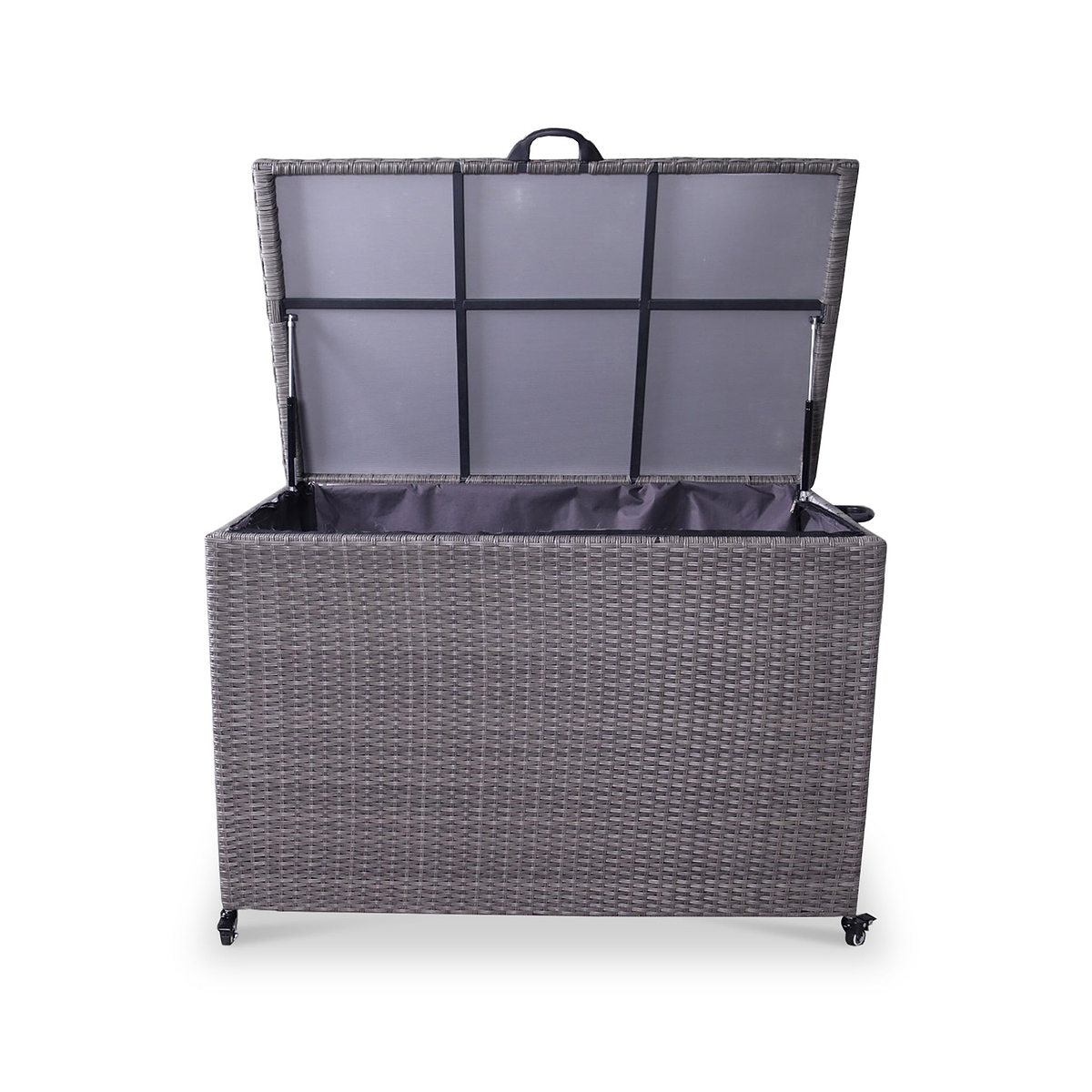 Charcoal Weave KD Cushion Storage Box 510L from Roseland Furniture