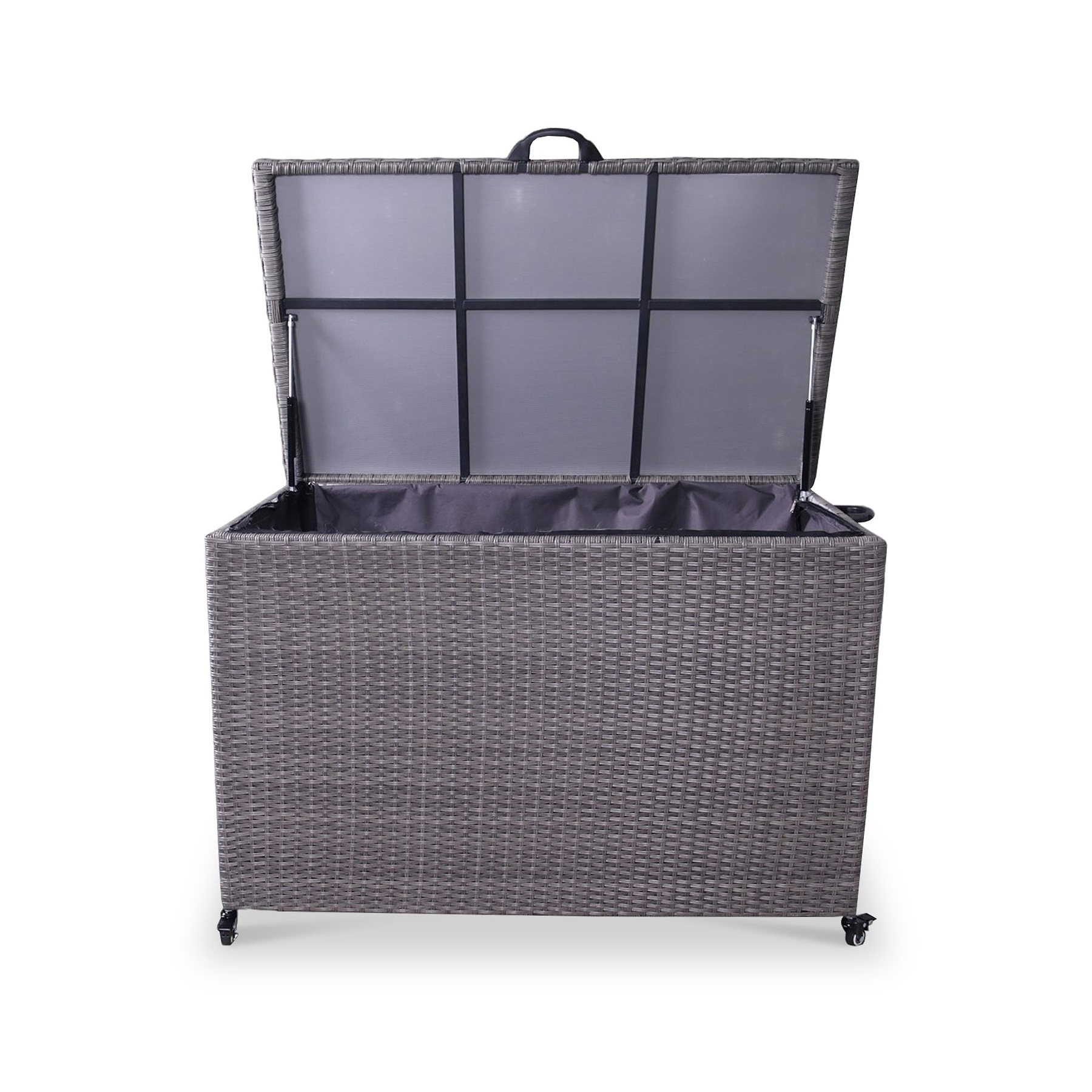 Charcoal Weave KD Cushion Storage Box 510L from Roseland Furniture
