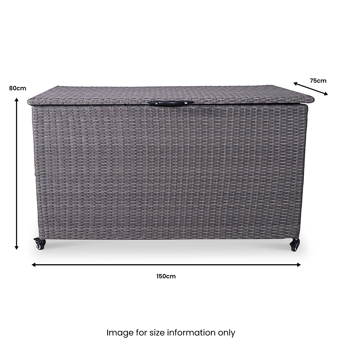 Charcoal Weave KD Cushion Storage Box 645L   from Roseland Furniture