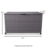 Charcoal Weave KD Cushion Storage Box 645L   from Roseland Furniture