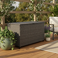 Charcoal Weave 645L Cushion Storage Box with Gas Lift from Roseland Furniture
