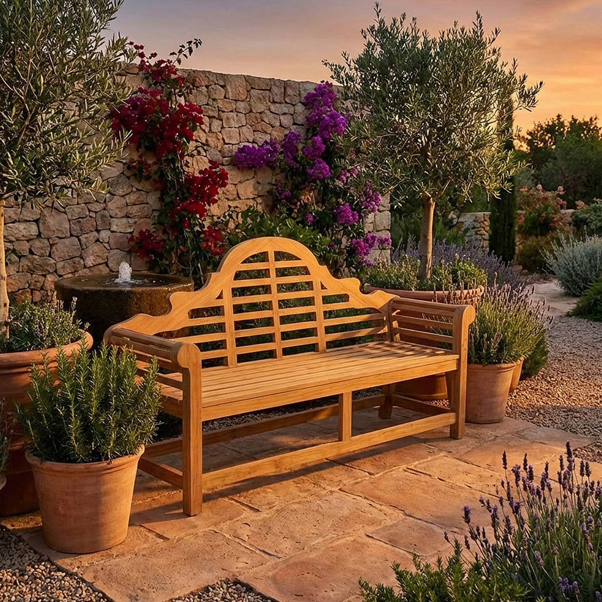 Ciara 180cm 3 Seater Garden Bench from Roseland Furniture