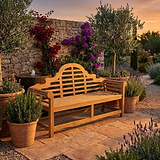 Ciara 180cm 3 Seater Garden Bench from Roseland Furniture