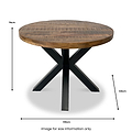 Carrow 130cm Round Dining Table dimensions