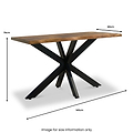 Carrow 140cm Mango Wood Dining Table dimensions