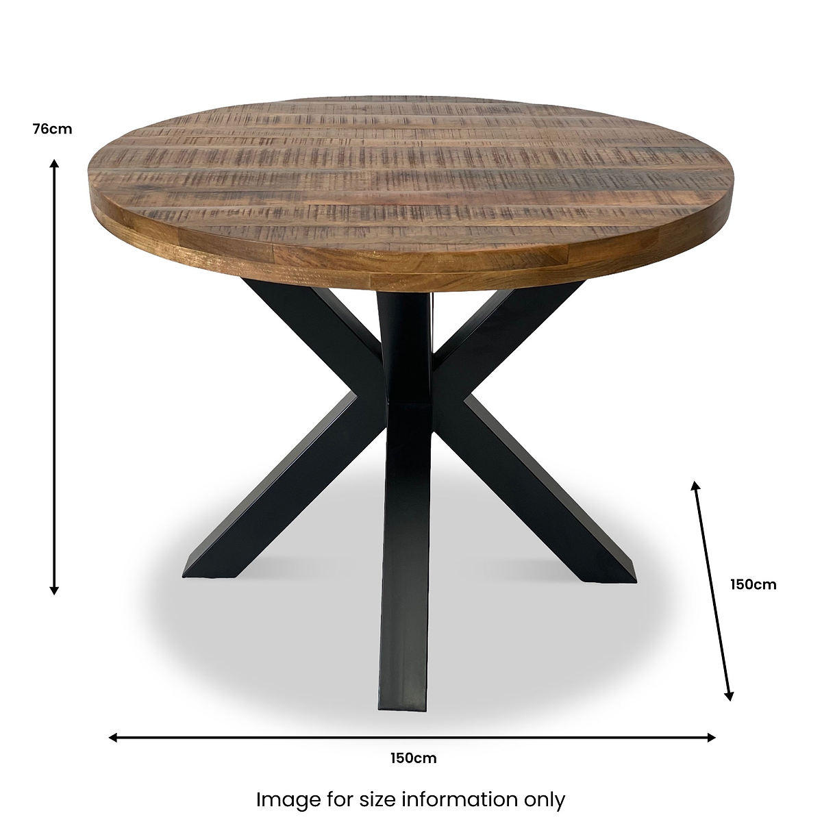 Carrow 150cm Round Dining Table dimensions