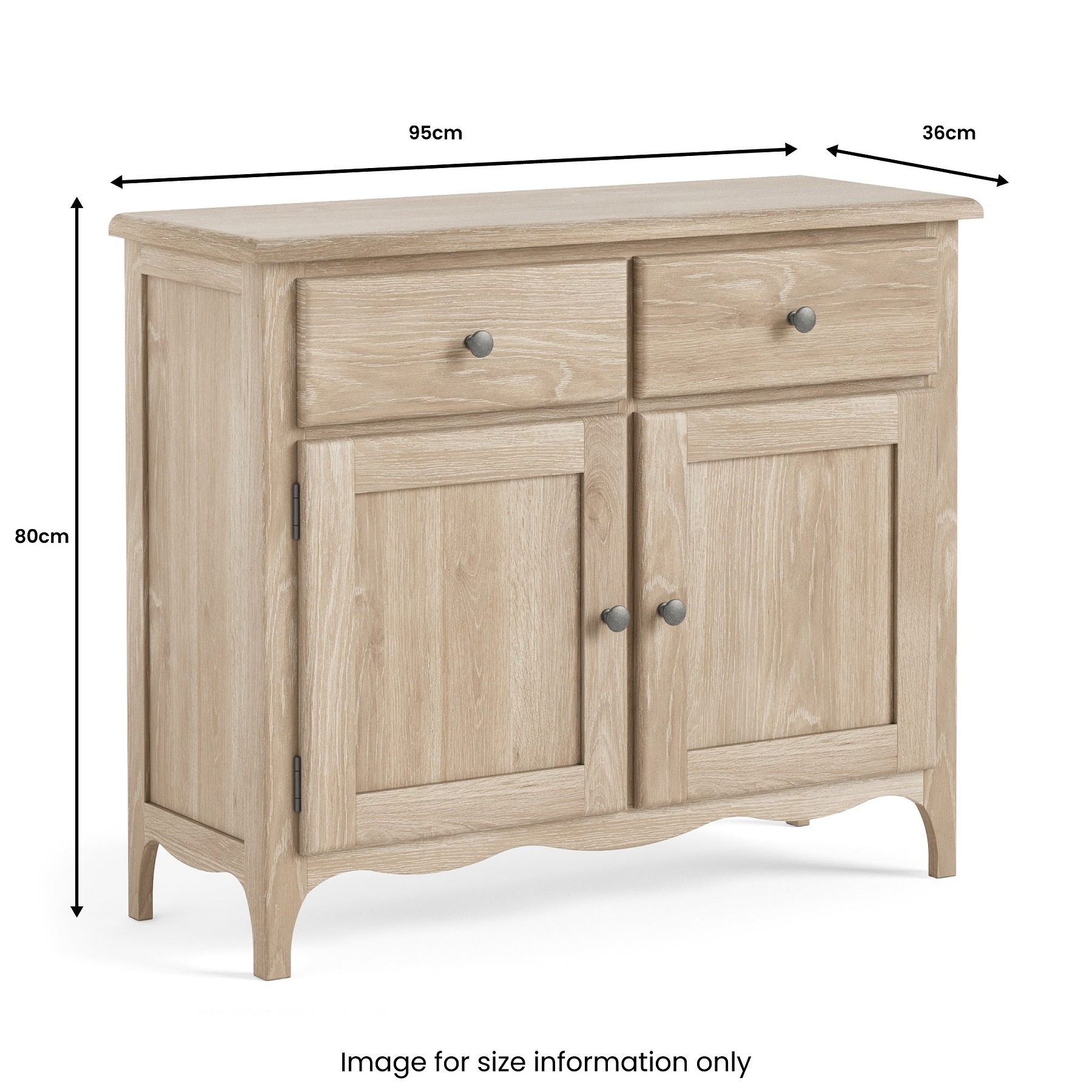 Celine Oak Small Sideboard dimensions