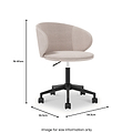 Clara Height Adjustable Swivel Office Chair dimensions