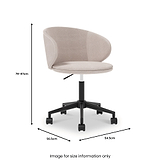Clara Height Adjustable Swivel Office Chair dimensions