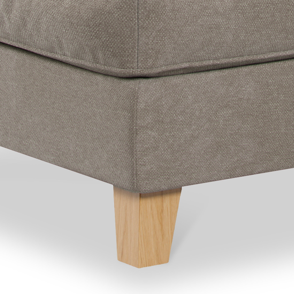 Claridge Footstool Beige Close Up from Roseland Furniture