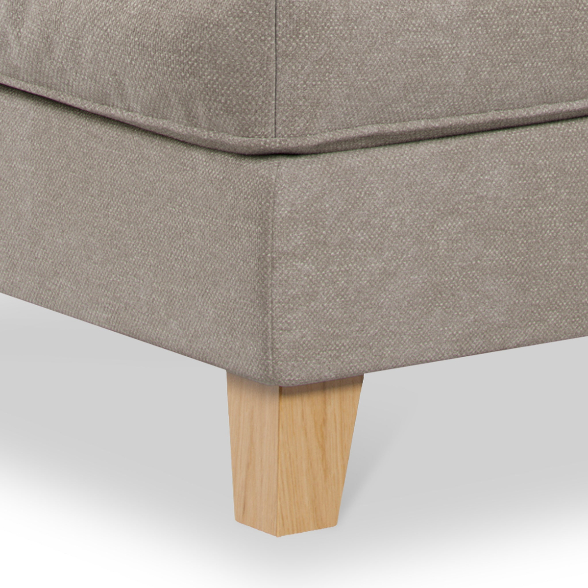 Claridge Footstool Linen Close Up from Roseland Furniture