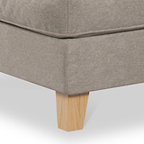 Claridge Footstool Linen Close Up from Roseland Furniture