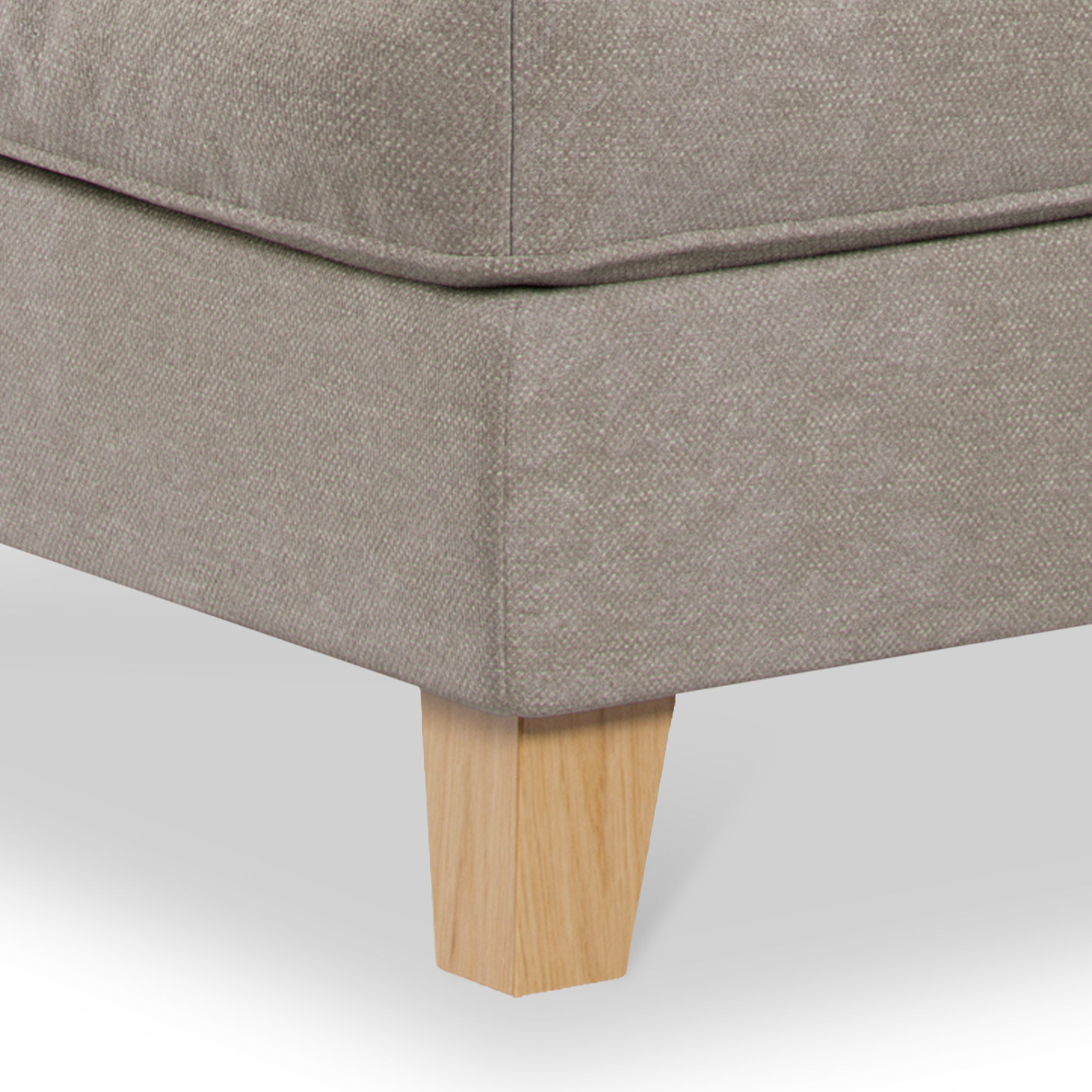 Claridge Footstool Linen Close Up from Roseland Furniture