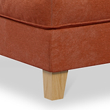 Claridge Footstool Terra Close Up from Roseland Furniture