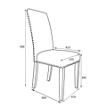 Conran Stud Detail Dining Chair with Black Legs dimensions
